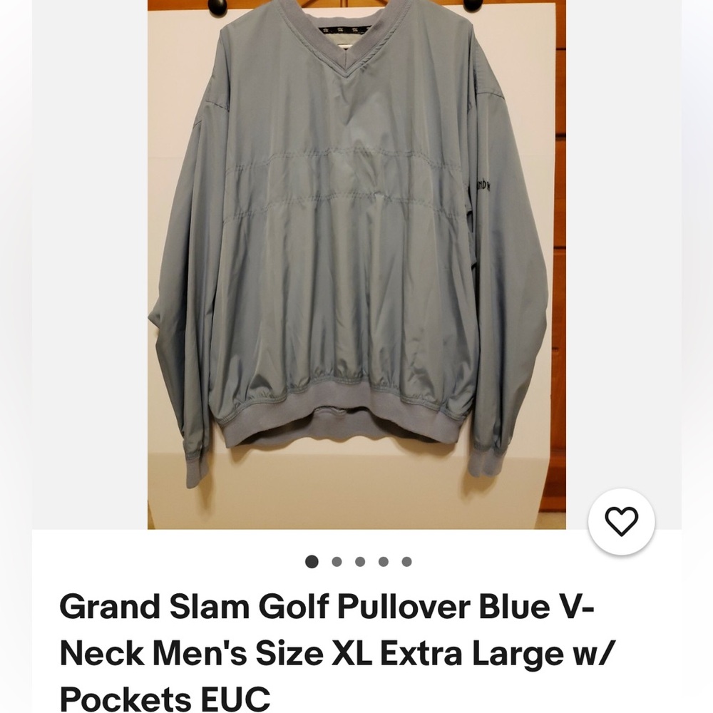 Grand Slam Men's Light Blue V-Neck Sweater